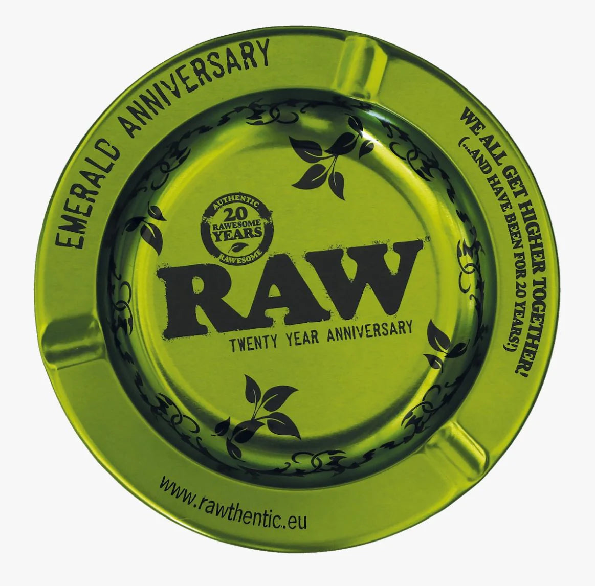 RAW EMERALD METAL ASHTRAY -  20TH ANNIVERSARY EDITION